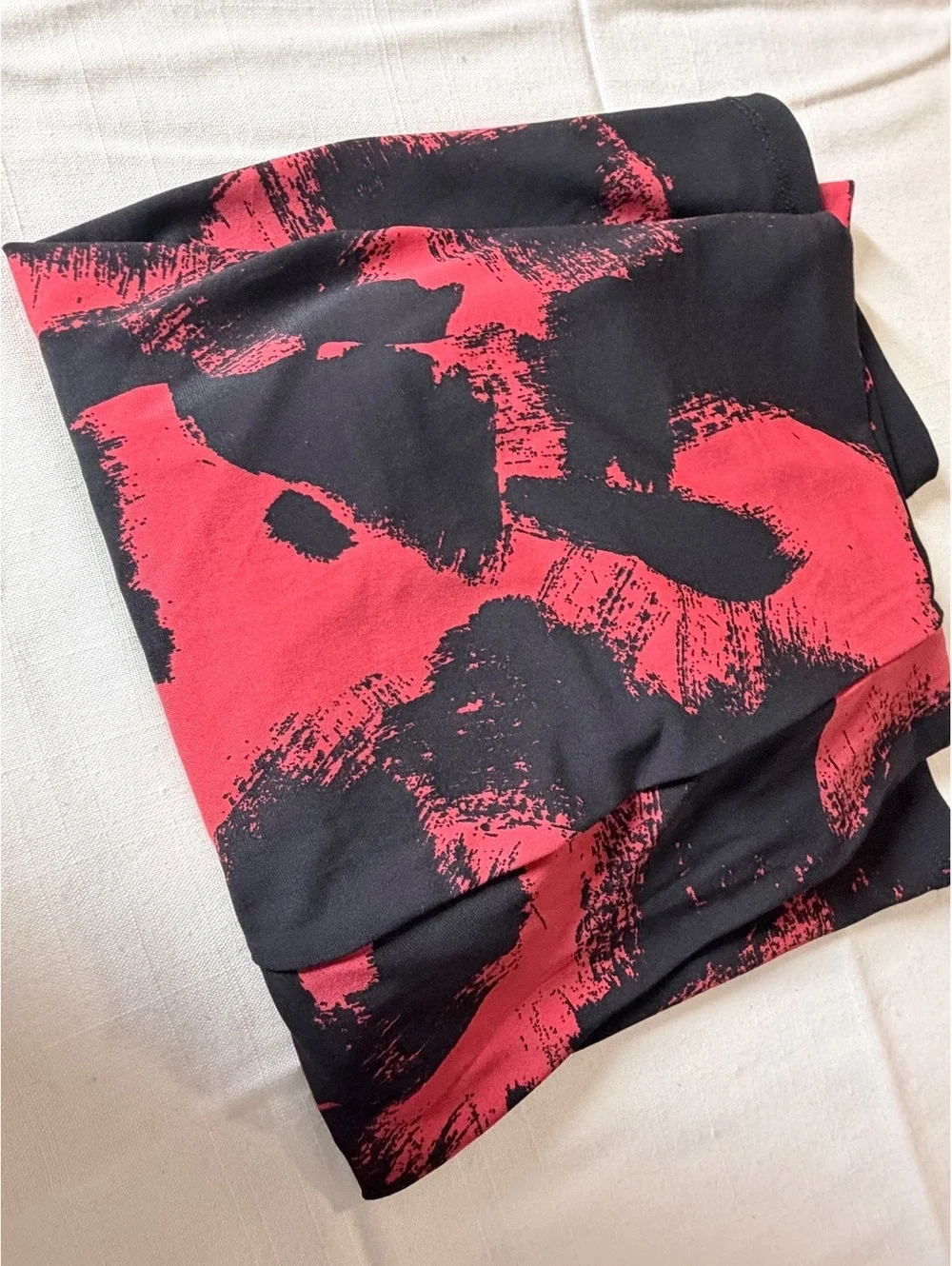 Michael Kors Women's Sleeveless Red and Black Patterned Dress Size Large